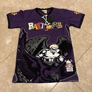 Brand X Baltimore Ravens Lamar Jackson Jersey Embroidered Size Youth Large